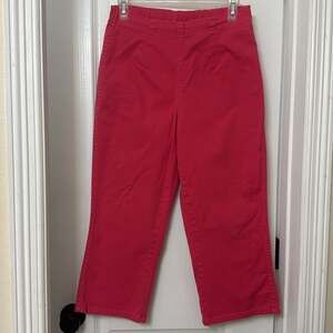 White Stag Stretch Cropped Pants Hot Pink Pull On Size M